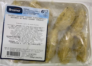 Wild Codfish Cakes (Pasteis de Bacalhau), 32g each, price/pack of 12, frozen