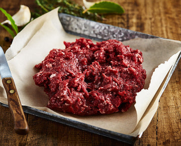 Grass Fed Venison (Red Deer) Mince (5mm), 500g/pack, frozen (Human Grade)