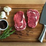 Chilled Grass Fed (Halal) Angus Beef Ribeye Steaks (Scotch Fillet) Boneless, (2 pce pack/500-550g), price/pack