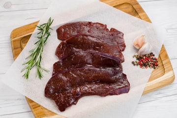 Grass Fed Beef Liver (Halal) (Sliced), 500g/pack, frozen ($31/kg)
