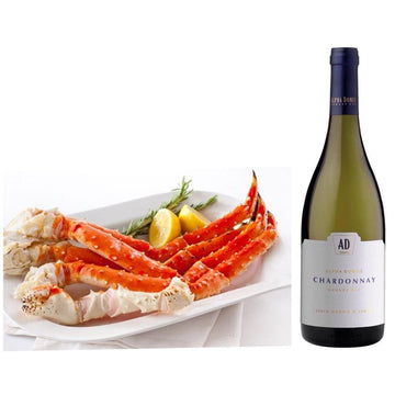 King Crab Legs (880-965g) with a bottle of Durvillea by Astrolabe (Marlborough) Chardonnay (or Sauvignon Blanc)