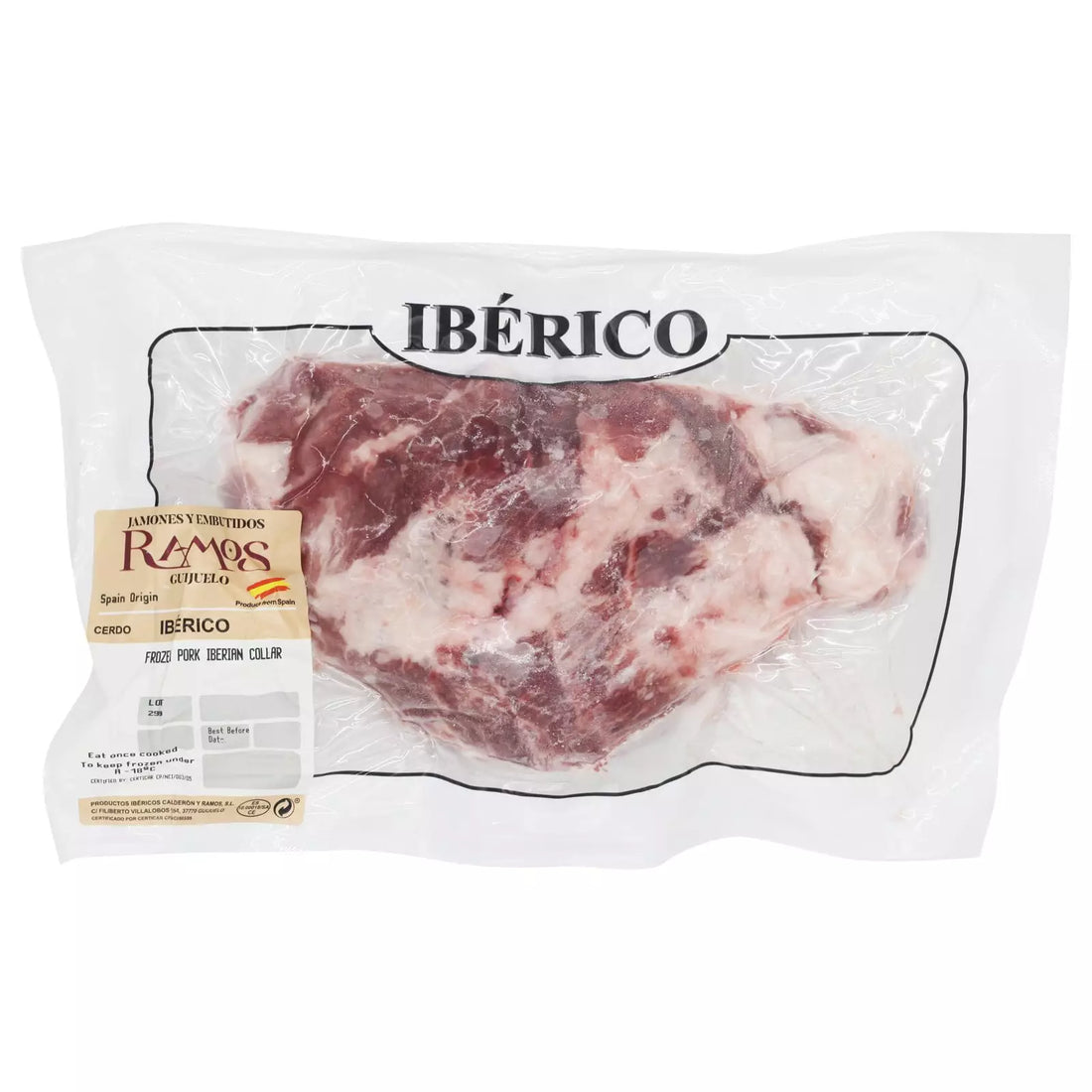 Iberian Pork Collar (Mogote), frozen ($46/kg)