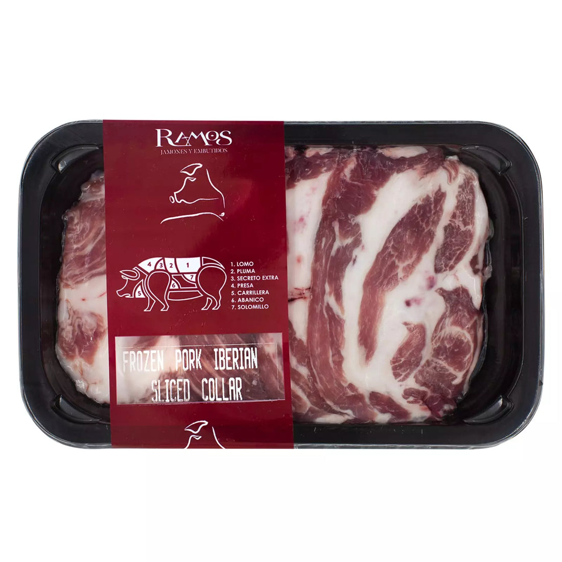 Iberian Pork Sliced Mogote (Collar), boneless, 220g, frozen