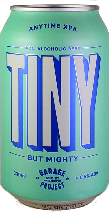 Garage Project Tiny But Mighty, Anytime XPA New Zealand Craft Beer (Non Alcoholic), 330ml