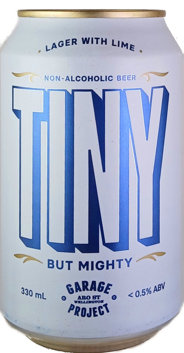 Garage Project Tiny But Mighty, Lager with Lime New Zealand Craft Beer (Non Alcoholic), 330ml