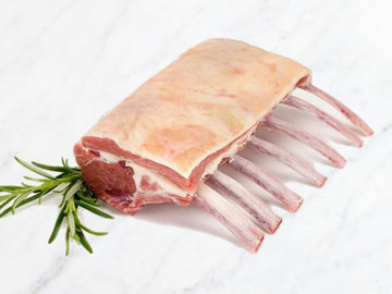 2 packs (value pack) Grass Fed (Halal) Lamb Rack (cap on), 8 cutlets/rack, $83/kg (approx 2kg), frozen