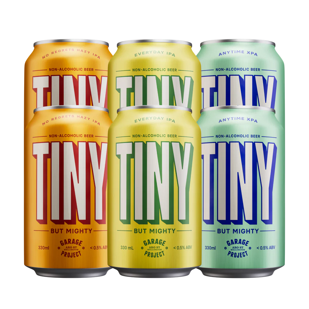 Tiny But Mighty Mixed Six Pack - New Zealand Craft Beer (Non-Alcoholic), 6 x 330ml