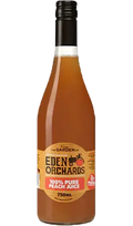 Pure Peach Juice, 750ml glass bottle from Eden Orchards, 100% natural with no added sugars or preservatives. Ideal health drink with rich peach flavor.