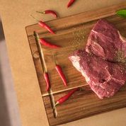 4 packs (value pack) Grass Fed (Halal) Angus Beef Rump Steak, 500-550g pack, price/4 pack (2-2.2kg), frozen
