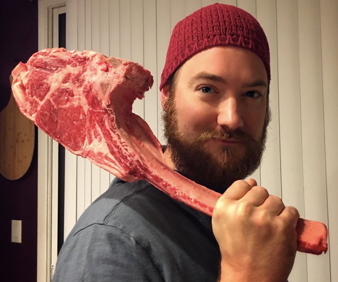 Grass Fed Tomahawk Steak (Angus Beef Ribeye) Bone in, price/pce, frozen ($91.5/kg)