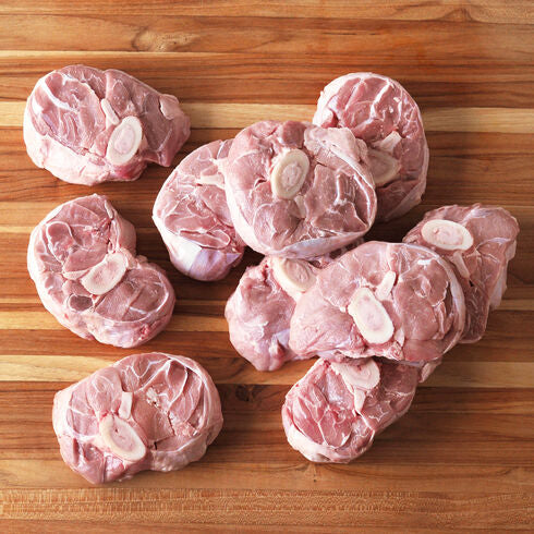 Milk Fed (Sliced) Veal Osso Bucca (Hind Shank), frozen ($58.5/kg)