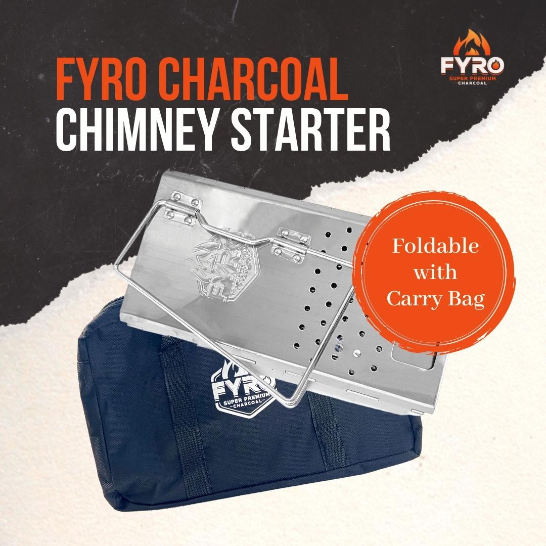 Stainless Steel Chimney Starter (Foldable with Carry Bag)