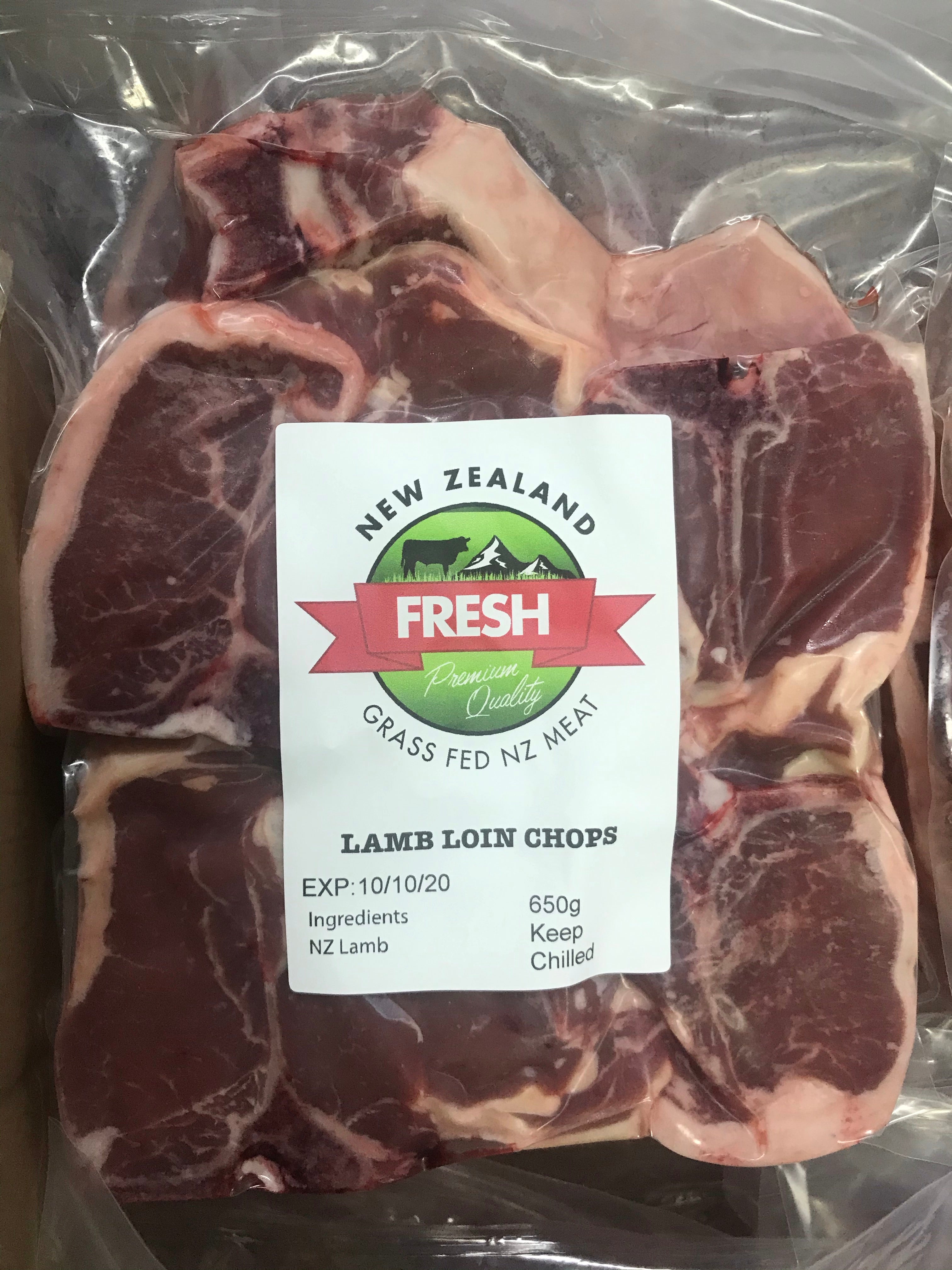 3 packs (value pack) Lamb Loin Chops, frozen