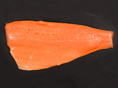 King Salmon (Chinook) Whole Side Fillet (New Zealand, Halal), bone-in, skin-on, price/whole fillet, frozen ($84/kg)