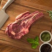 Grass Fed (Halal) Angus Beef OP (Tomahawk without bone) Ribeye Steak (Fore Rib/on the bone), frozen ($102/kg)