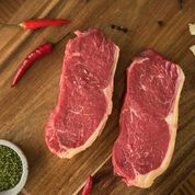 Chilled Grass Fed (Halal) Angus Beef Sirloin (Striploin) Steak, (2 pce pack/500-550g), price/pack