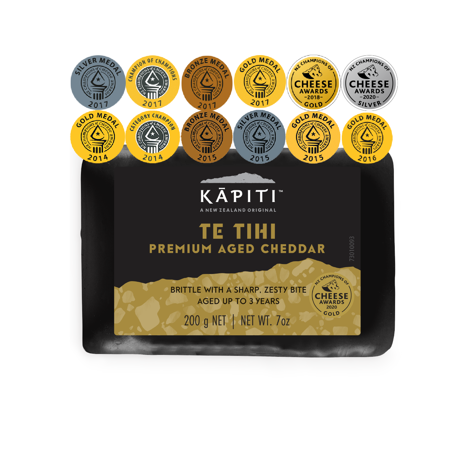 Kapiti Te Tihi Premium Aged Cheddar Cheese, 200g